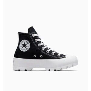 Converse Chuck Taylor All Star Hi Lugged Sneaker Black White Womens Size 8 NEW